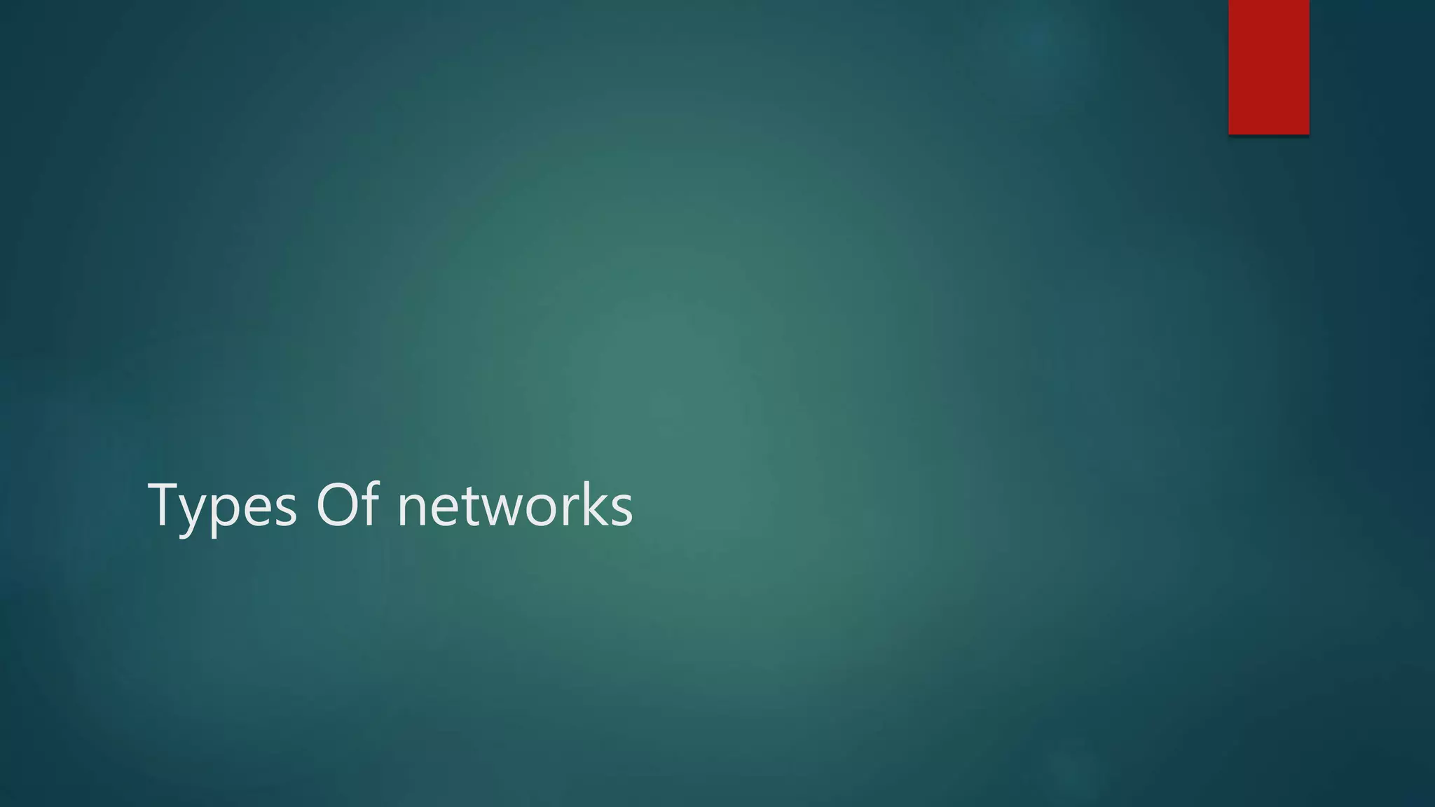 Types Of networks
 