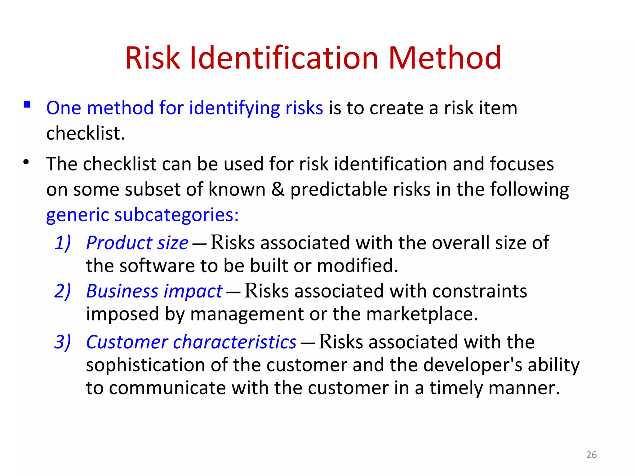 Software Engineering (Risk Management) | PPT