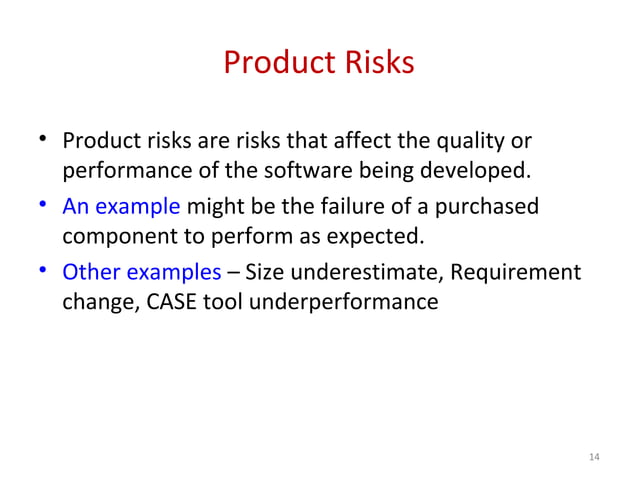 Software Engineering (Risk Management) | PPT | Operating Systems ...
