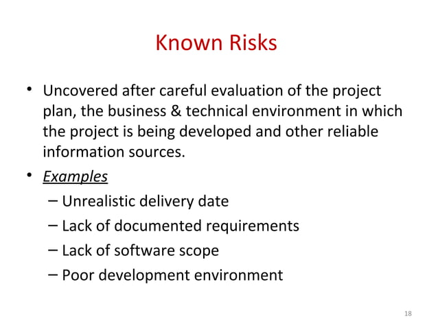 Software Engineering (Risk Management) | PPT | Operating Systems ...
