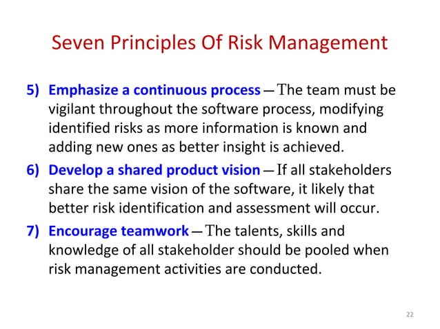 Software Engineering (Risk Management) | PPT | Operating Systems ...
