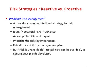 Software Engineering (Risk Management) | PPT