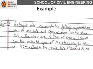 SCHOOL OF CIVIL ENGINEERING
Example
 