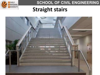 SCHOOL OF CIVIL ENGINEERING
Straight stairs
 