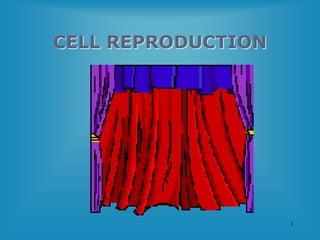 CELL REPRODUCTION
THE CELL CYCLE
AND
MITOSIS
1
 