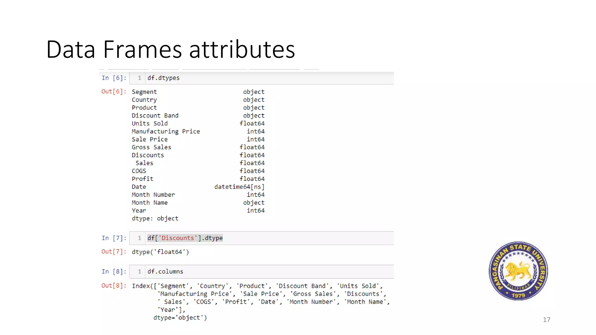 Data Frames attributes
17
 