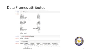 Data Frames attributes
17
 