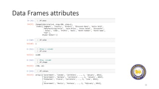 Data Frames attributes
18
 
