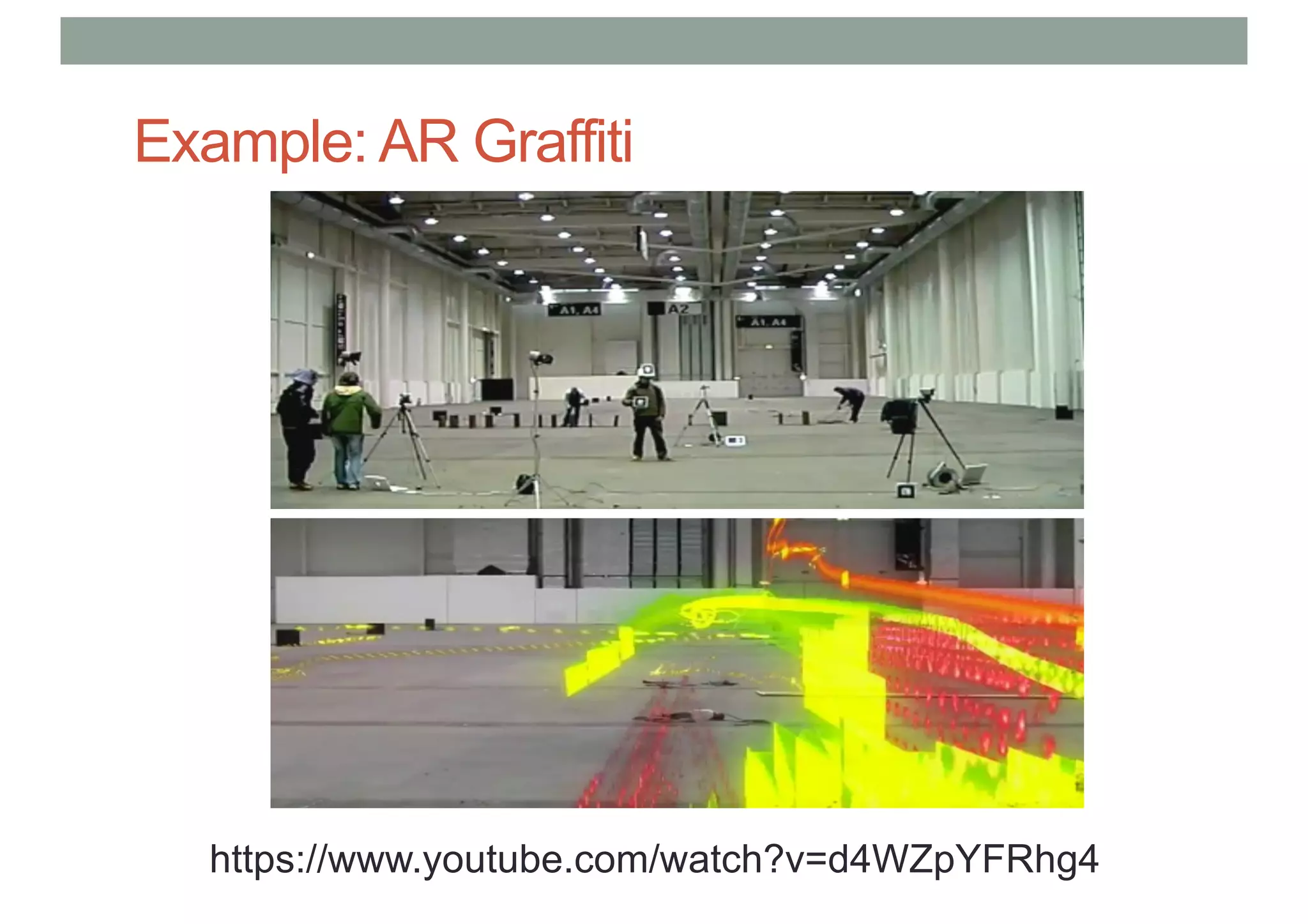Example: AR Graffiti
https://www.youtube.com/watch?v=d4WZpYFRhg4
 