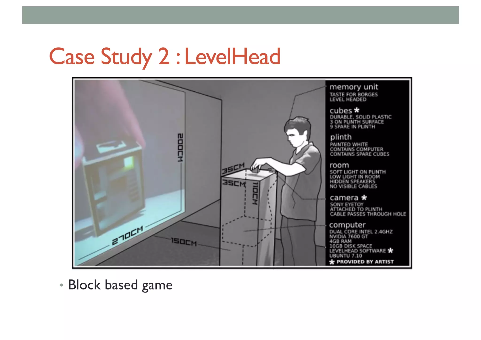 Case Study 2 :LevelHead
• Block based game
 
