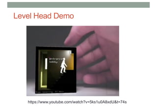 Level Head Demo
https://www.youtube.com/watch?v=5ks1u0A8xdU&t=74s
 