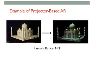 Example of Projector-BasedAR
Ramesh Raskar, MIT
 