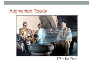 Augmented Reality
1977 – Star Wars
 
