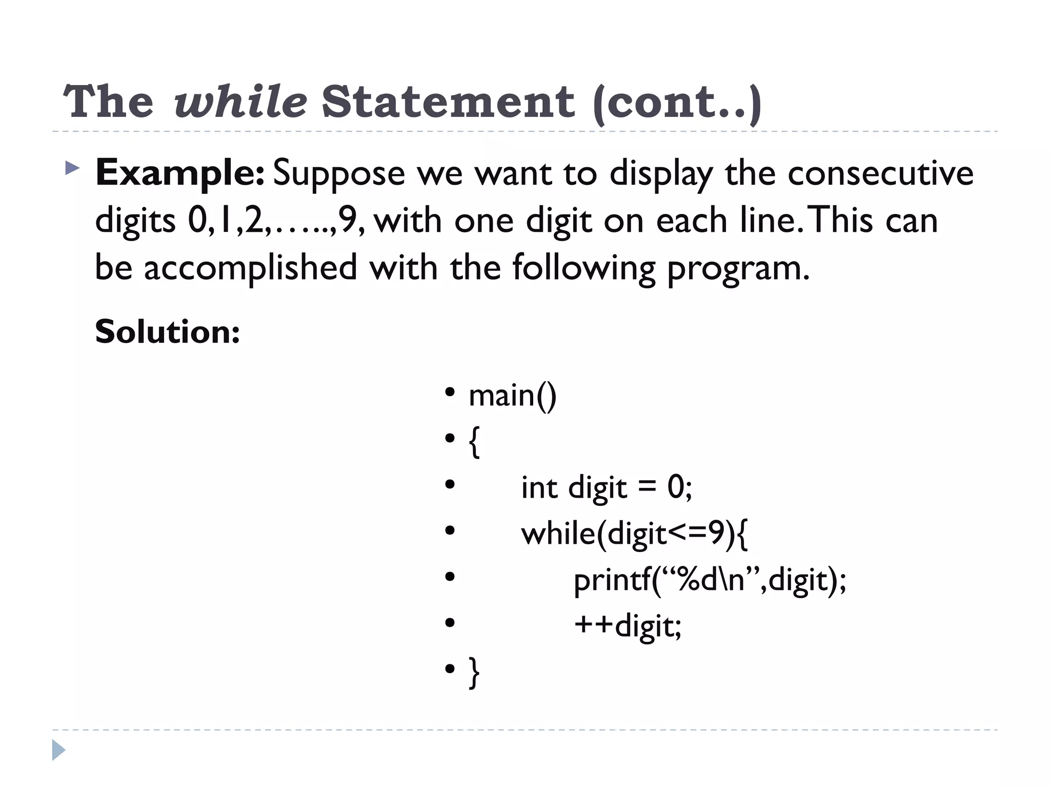 Lecture 9- Control Structures 1 | PPT