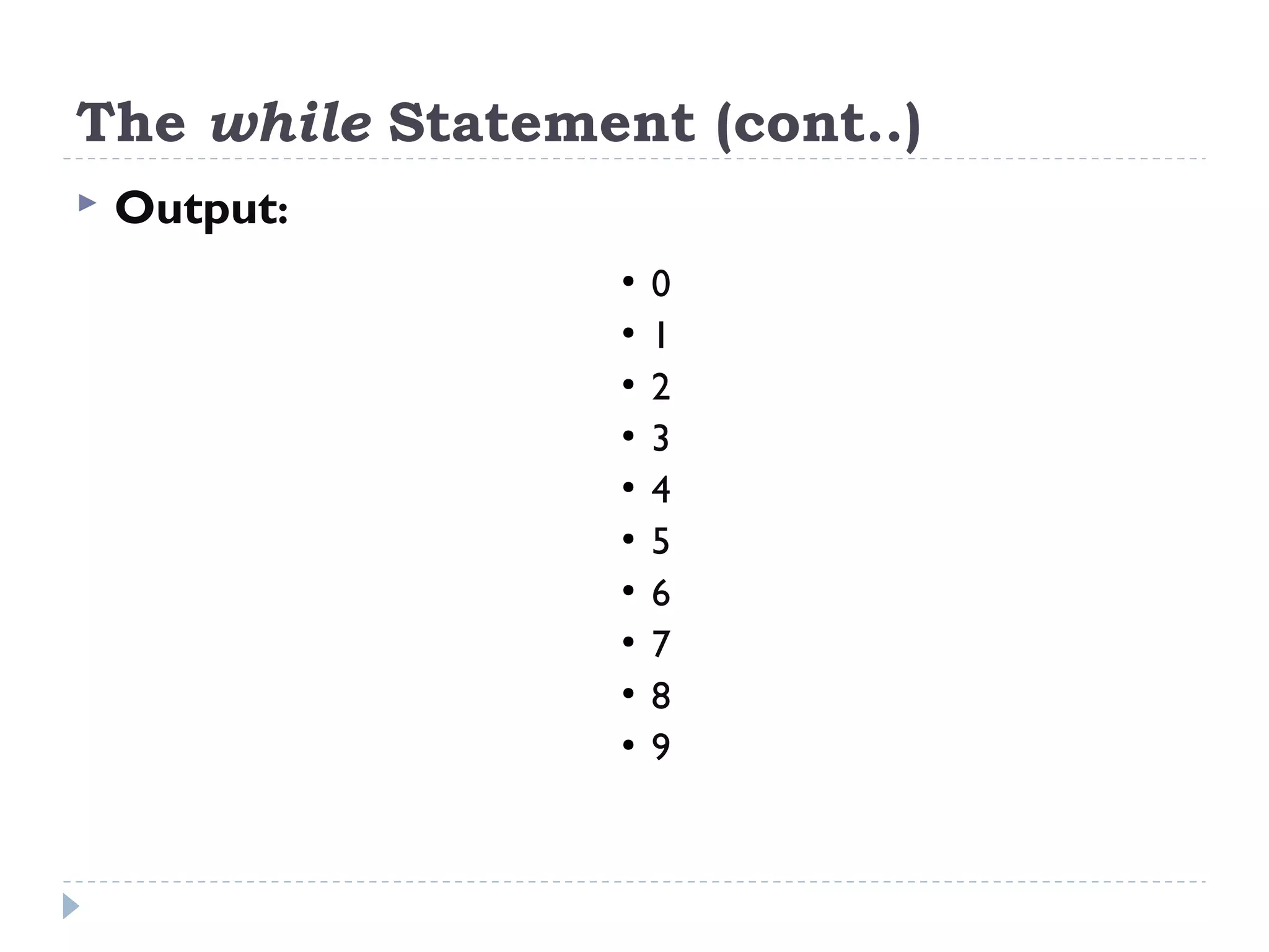 Lecture 9- Control Structures 1 | PPT