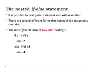 Lecture 9- Control Structures 1 | PPT
