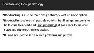 Lecture 9 - Design Strategy - Backtracking.pptx