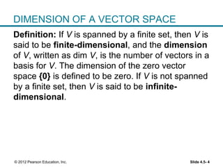 Lecture 9 dim & rank - 4-5 & 4-6 | PPT