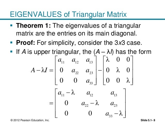 lecture 9 eigenvalues 5 1 5 2 triangular form