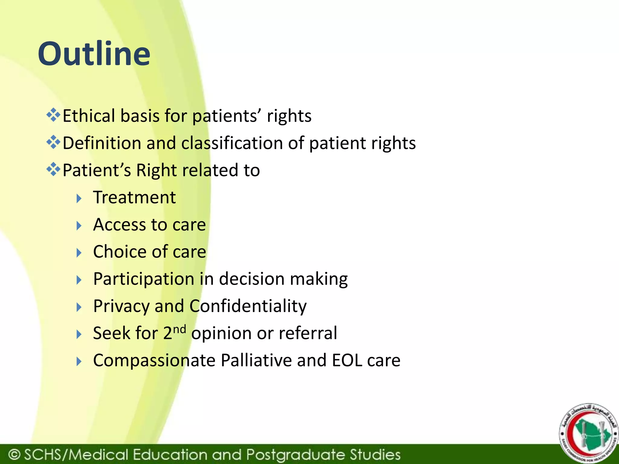 Lecture 9&10 patients rights (13.3.2017) | PPTX