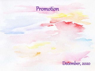 December, 2020
Promotion
 