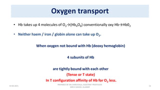Transport of oxygen | PDF