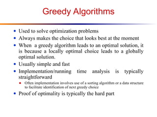 ppt for the lecture of design and analysis of algo | PPT