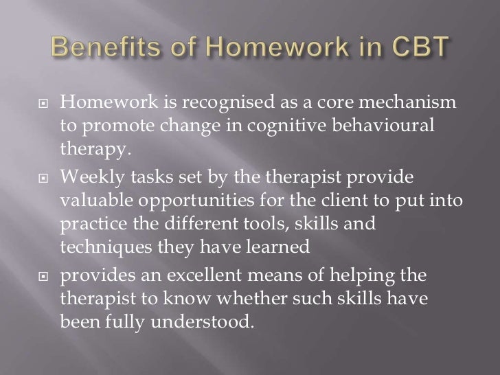 why is homework so important in cbt