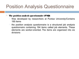 Lecture 9 job analysis | PPT