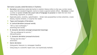 Deviation Writing Principles Photo Examples Understanding Norm and Deviation in Stylistics: Language Rules and ...