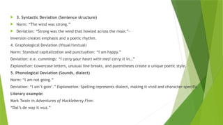 Deviation Writing Principles Photo Examples Understanding Norm and Deviation in Stylistics: Language Rules and ...