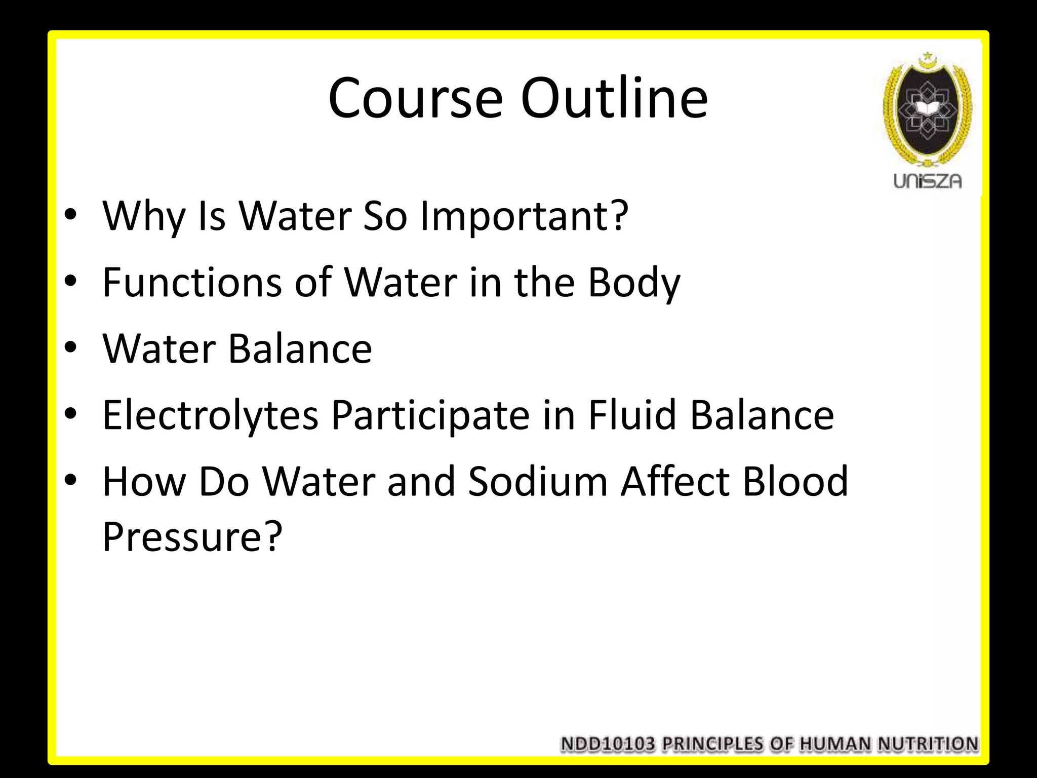 Lecture 9 nutrients involved in fluid and electrolyte balance | PPTX
