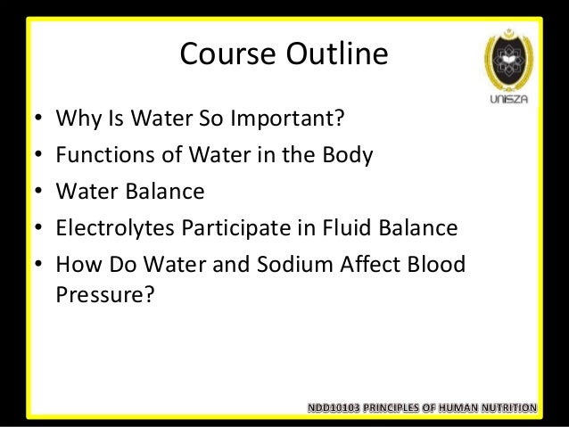 Lecture 9 Nutrients Involved In Fluid And Electrolyte Balance