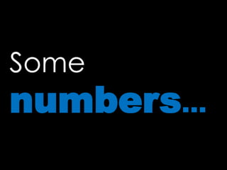 Some
numbers…
 