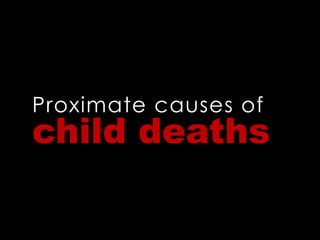 Proximate causes of
child deaths
 