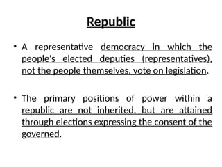 Lecture 9 Types of Governments.pptx presentation | PPTX