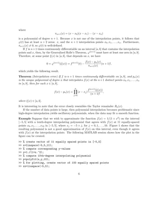 Lecture about interpolation | PDF