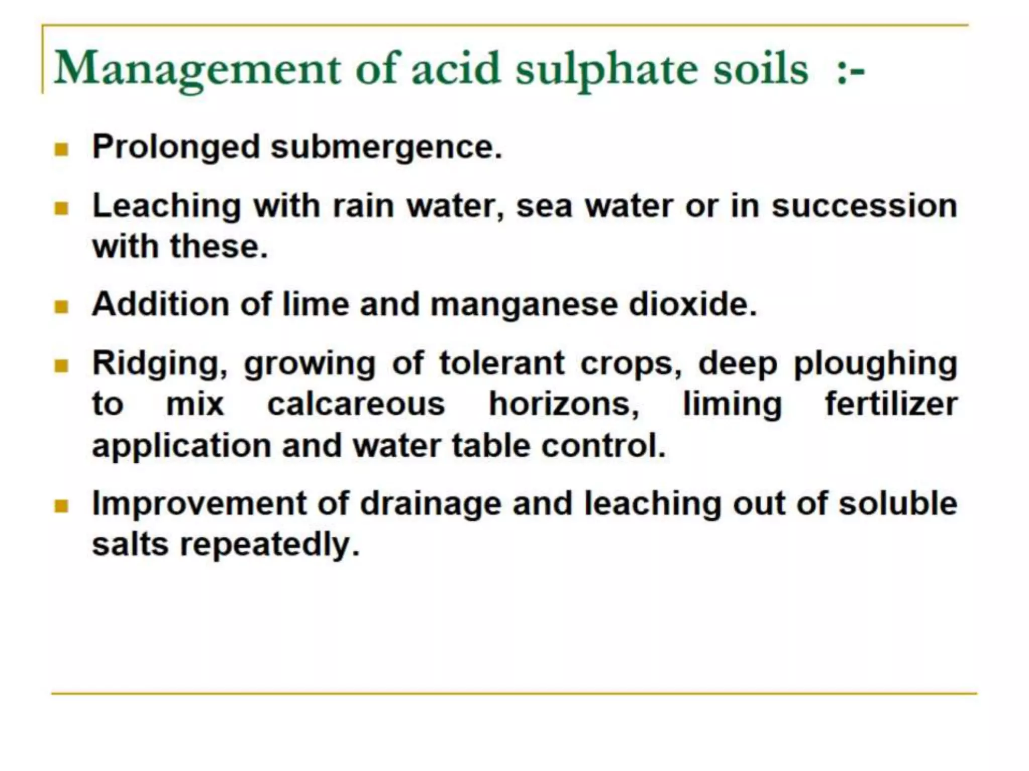 Acid Sulphate Soils