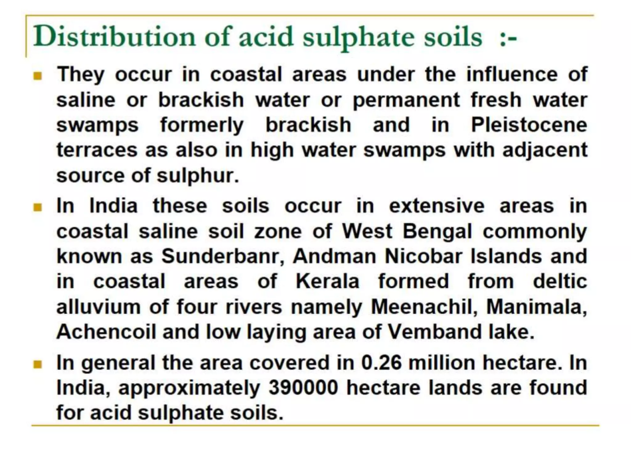 Acid Sulphate Soils