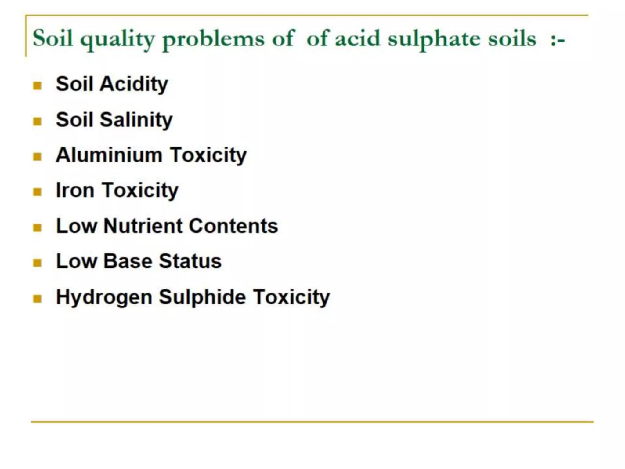 Acid Sulphate Soils