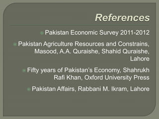 Role of Agriculture in Economic Development of Pakistan | PDF