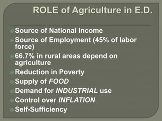 Role of Agriculture in Economic Development of Pakistan | PDF