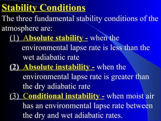 Absolute Conditional Stability Lecture Atmospheric Temperature | PPT