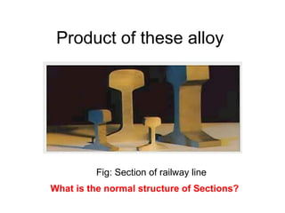 Product of these alloy
Fig: Section of railway line
What is the normal structure of Sections?
 