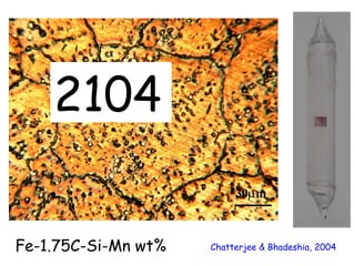 Chatterjee & Bhadeshia, 2004Fe-1.75C-Si-Mn wt%
2104
 