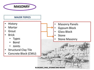 Lecture bricks and blocks masonry | PDF