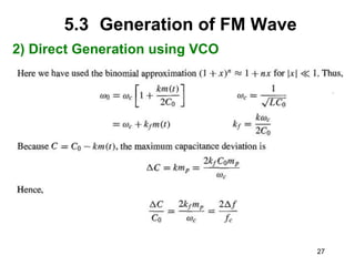 27
5.3 Generation of FM Wave
2) Direct Generation using VCO
 