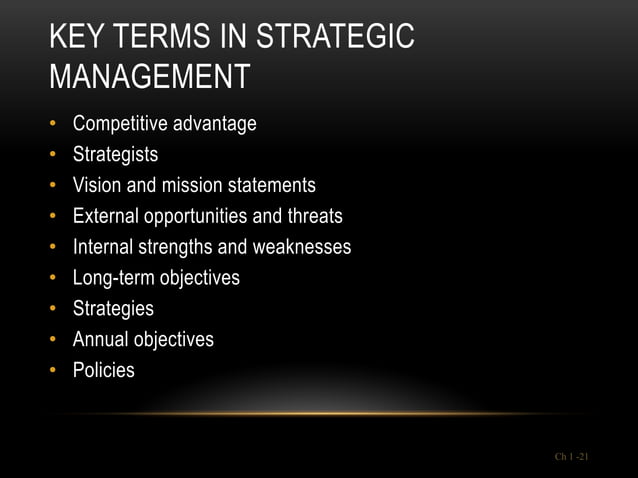 Strategic Management - Lecture 1 | PDF | Business Administration | Business