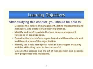 Fundamentals of Management Lecture, chapter 1 | PPTX