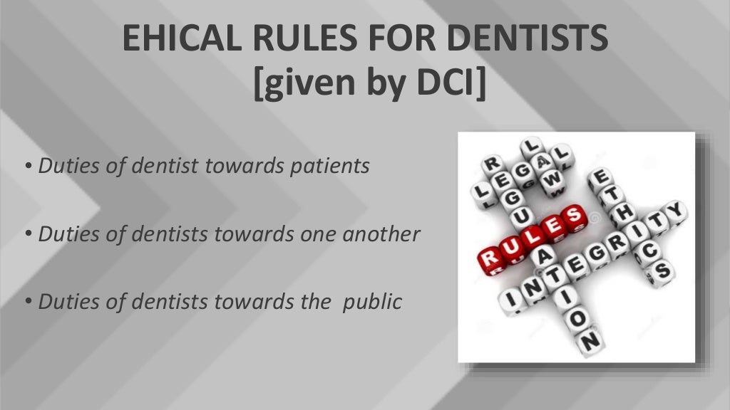 Ethics in Dentistry and Research